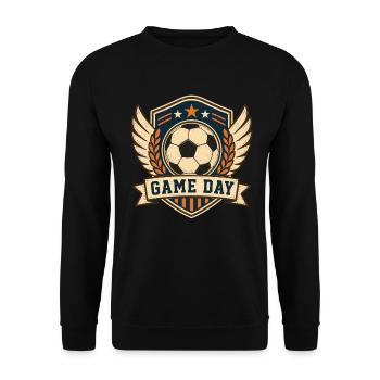 Motif du jour de match de football - Sweat-shirt Unisexe - noir - Devant - Alina (178cm) & Michal (187cm)