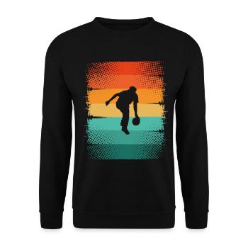 Bowling - Unisex Sweatshirt - black - Front - Alina (178cm) & Michal (187cm)
