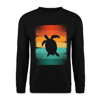 Turtle - Unisex Sweatshirt - black - Front - Alina (178cm) & Michal (187cm)