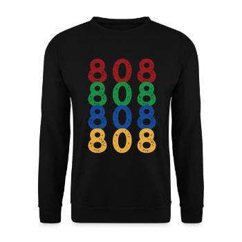 Happy 808 Day - Unisex Sweatshirt - black - Front - Alina (178cm) & Michal (187cm)
