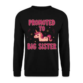 Révélation du sexe : baby shower promue à la grande sœur - Sweat-shirt Unisexe - noir - Devant - Alina (178cm) & Michal (187cm)