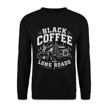 Truck transport driver everyday life - Unisex Sweatshirt - black - Front - Alina (178cm) & Michal (187cm)