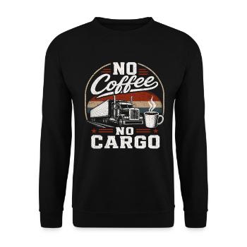 Chauffeur de café et camion - Sweat-shirt Unisexe - noir - Devant - Alina (178cm) & Michal (187cm)