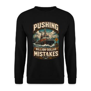 Schleppschiffe Schlepper - Unisex Pullover - Schwarz - Vorne - Alina (178cm) & Michal (187cm)