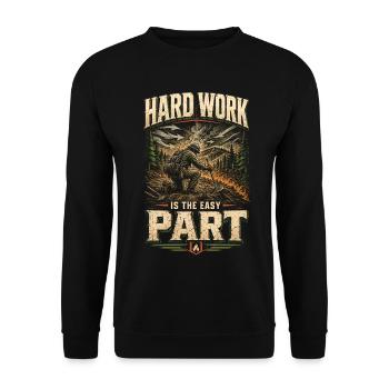 Fire Brigade Fire Brigade Groups Hard Work Is Easy Part - Unisex Sweatshirt - black - Front - Alina (178cm) & Michal (187cm)