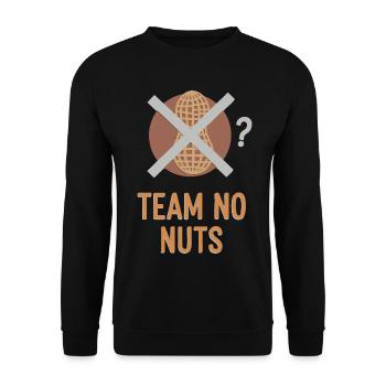 Geschlechter-Enthüllung Team No Nuts Babyparty Baby-Geschlecht - Unisex Pullover - Schwarz - Vorne - Alina (178cm) & Michal (187cm)