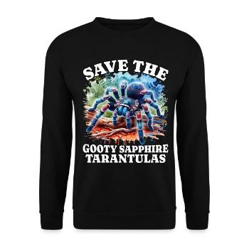 Save Gooty Sapphire Tarantula - Unisex Sweatshirt - black - Front - Alina (178cm) & Michal (187cm)