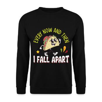 Every Now And Then I Fall Apart - Unisex Sweatshirt - black - Front - Alina (178cm) & Michal (187cm)