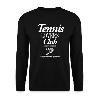 Tennis Lovers Club - Unisex Pullover - Schwarz - Vorne - Alina (178cm) & Michal (187cm)