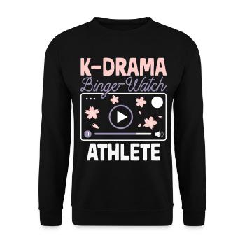 K-drama Serien-marathon Koreanische Serien - Unisex Pullover - Schwarz - Vorne - Alina (178cm) & Michal (187cm)