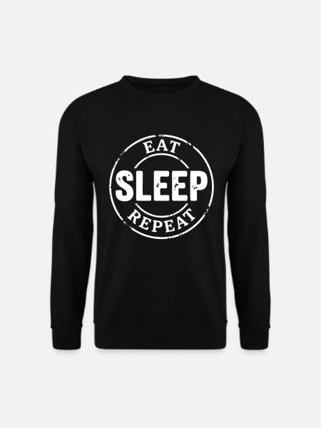 Eat sleep repeat - Unisex Sweatshirt - black