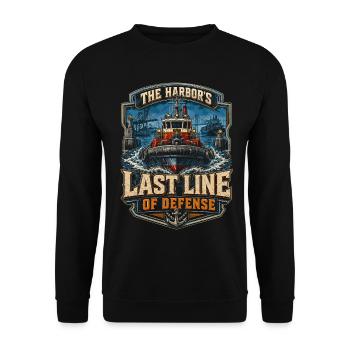 Schleppschiffe Schlepper - Unisex Pullover - Schwarz - Vorne - Alina (178cm) & Michal (187cm)