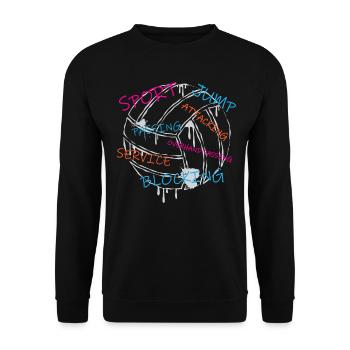 Volley-ball - Sweat-shirt Unisexe - noir - Devant - Alina (178cm) & Michal (187cm)