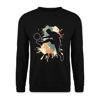 Soccer Soccer Players Playing Soccer - Unisex Sweatshirt - black - Front - Alina (178cm) & Michal (187cm)