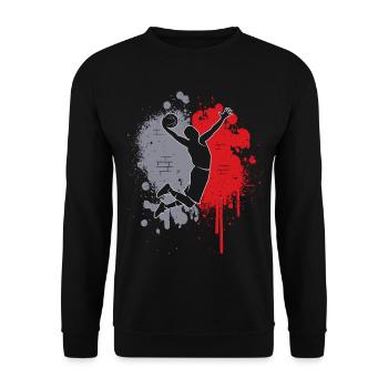 Basketball Players Basketball Players Basketball - Unisex Sweatshirt - black - Front - Alina (178cm) & Michal (187cm)