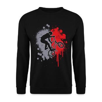 BMX Vélo Touches de couleur Enfants Vélo BMX Garçons - Sweat-shirt Unisexe - noir - Devant - Alina (178cm) & Michal (187cm)