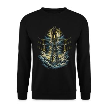 Monteur de lignes aériennes - Sweat-shirt Unisexe - noir - Devant - Alina (178cm) & Michal (187cm)