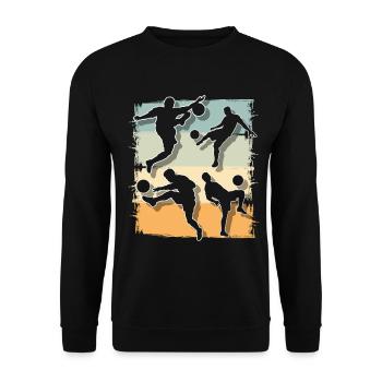 Soccer Soccer Players Playing Soccer - Unisex Sweatshirt - black - Front - Alina (178cm) & Michal (187cm)