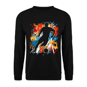 Soccer Soccer Players Playing Soccer - Unisex Sweatshirt - black - Front - Alina (178cm) & Michal (187cm)