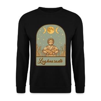 Lughnasadh Lughnasa Lammas First Harvest - Unisex Sweatshirt - black - Front - Alina (178cm) & Michal (187cm)