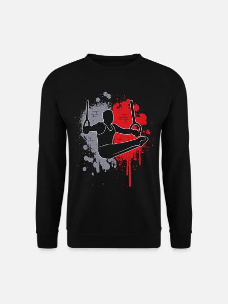 Turner Gymnastik Ringeturnen Farbklecks Turnen - Unisex Pullover - Schwarz