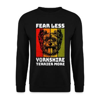 Yorkshire Terrier Yorkshire Terrier - Sweat-shirt Unisexe - noir - Devant - Alina (178cm) & Michal (187cm)