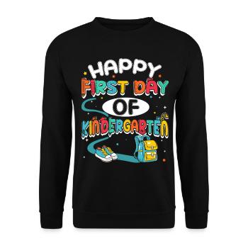 Happy First Day of the Kindergarten Children - Unisex Sweatshirt - black - Front - Alina (178cm) & Michal (187cm)