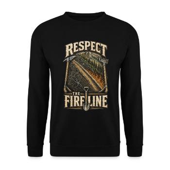 Fire Brigade Fire Brigade Groups Respect The Fireline - Unisex Sweatshirt - black - Front - Alina (178cm) & Michal (187cm)