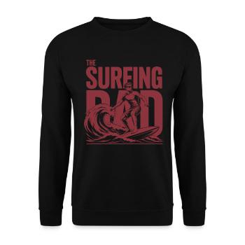 Papa surfeur Papa Papa Surf Shirt - Sweat-shirt Unisexe - noir - Devant - Alina (178cm) & Michal (187cm)