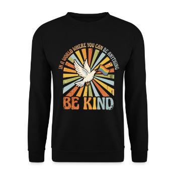 Be Kind, Pride, Rainbow, Equality, LGBT - Unisex Sweatshirt - black - Front - Alina (178cm) & Michal (187cm)