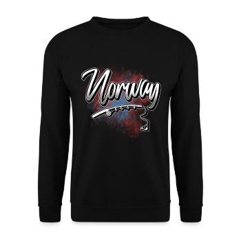 Canne à pêche norvégienne - Sweat-shirt Unisexe - noir - Devant - Alina (178cm) & Michal (187cm)
