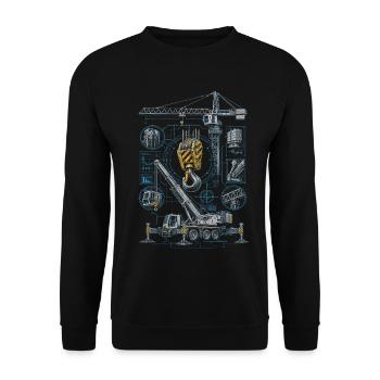 Crane operator Crane operator - Unisex Sweatshirt - black - Front - Alina (178cm) & Michal (187cm)