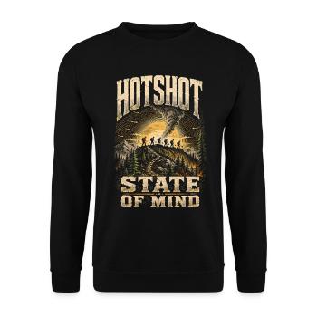 Groupes de pompiers Corps d’incendie Hotshot État d’esprit - Sweat-shirt Unisexe - noir - Devant - Alina (178cm) & Michal (187cm)