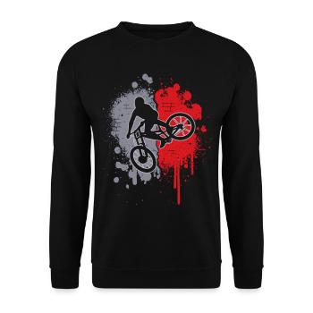 Cycliste VTT de descente Touche de couleur Les garçons du VTT - Sweat-shirt Unisexe - noir - Devant - Alina (178cm) & Michal (187cm)