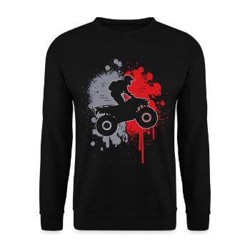Quad Color Blobs ATV Quad Riders Enfants Hommes Garçons - Sweat-shirt Unisexe - noir - Devant - Alina (178cm) & Michal (187cm)