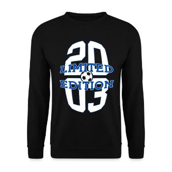 LIMITED EDITION 2003 FOOTBALL 23RD BIRTHDAY - Unisex Sweatshirt - black - Front - Alina (178cm) & Michal (187cm)