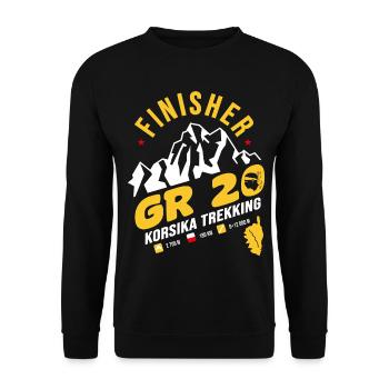 GR20 Corsica Trekking Hike T-Shirt - Unisex Sweatshirt - black - Front - Alina (178cm) & Michal (187cm)