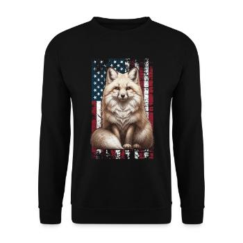 Swift Fox US Swiftfuchs - Sweat-shirt Unisexe - noir - Devant - Alina (178cm) & Michal (187cm)