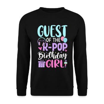 Guest of The K Pop Birthday Girl - Unisex Sweatshirt - black - Front - Alina (178cm) & Michal (187cm)