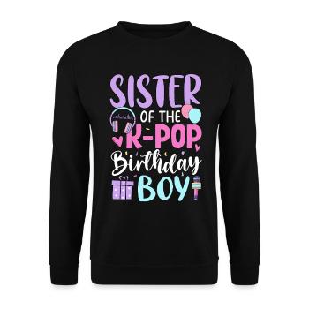 Sœur du garçon anniversaire de la K-Pop - Sweat-shirt Unisexe - noir - Devant - Alina (178cm) & Michal (187cm)