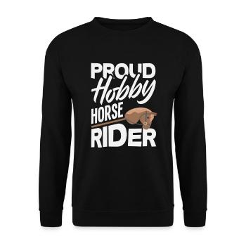 Cavalier de cheval de passe-temps Reiter - Sweat-shirt Unisexe - noir - Devant - Alina (178cm) & Michal (187cm)