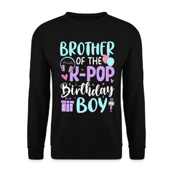 Frère du garçon anniversaire K-Pop - Sweat-shirt Unisexe - noir - Devant - Alina (178cm) & Michal (187cm)