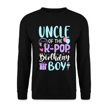 Uncle of The K-Pop Birthday Boy - Unisex Sweatshirt - black - Front - Alina (178cm) & Michal (187cm)