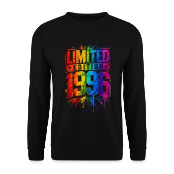 Limited Edition 1996 Jahrgang Geburtstag Art - Unisex Pullover - Schwarz - Vorne - Alina (178cm) & Michal (187cm)