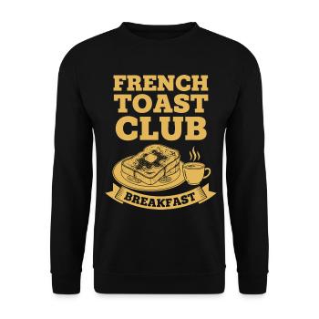 Petit-déjeuner Club de pain perdu Petit-déjeuner Brunch drôle - Sweat-shirt Unisexe - noir - Devant - Alina (178cm) & Michal (187cm)