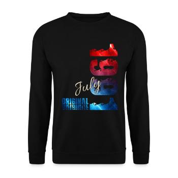 Cadeau du 35e anniversaire Original juillet 1991 - Sweat-shirt Unisexe - noir - Devant - Alina (178cm) & Michal (187cm)