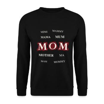 MOM MOTHER MUM MAMA - Unisex Sweatshirt - black - Front - Alina (178cm) & Michal (187cm)
