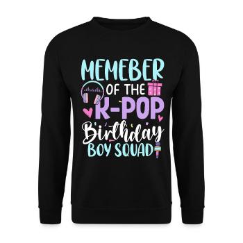 Membre de The K Pop Birthday Boy Squad - Sweat-shirt Unisexe - noir - Devant - Alina (178cm) & Michal (187cm)