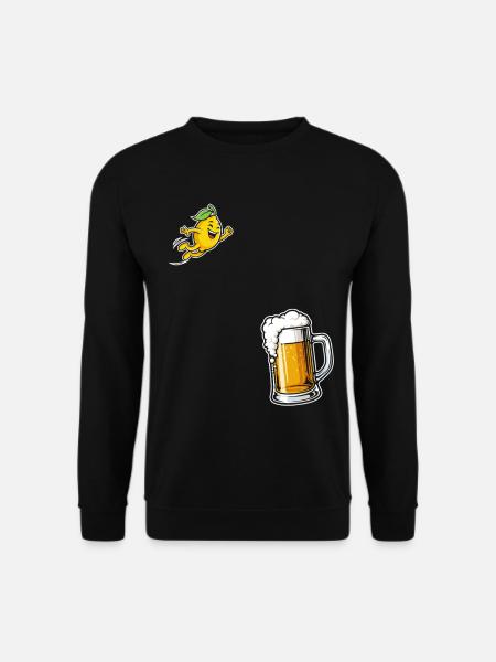 Radler Bier Lustige Zitrone Feierlaune - Unisex Pullover - Schwarz