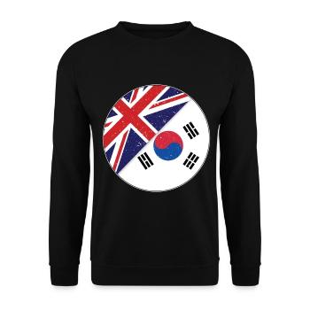 Korea - Unisex Sweatshirt - black - Front - Alina (178cm) & Michal (187cm)